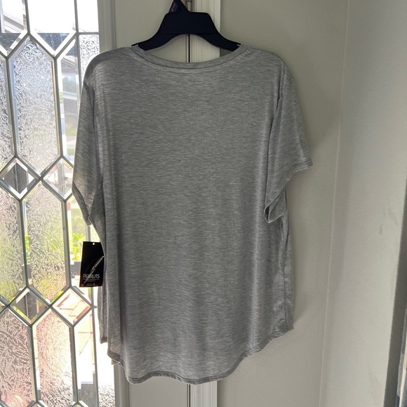 PEANUTS: NEW Women Grey Pullover Printed Front Character Top, Size 2XL - Picture 5 of 10
